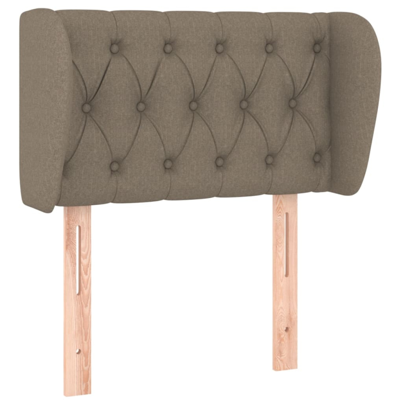 Kopfteil mit Ohren Taupe 83x23x78/88 cm Stoff