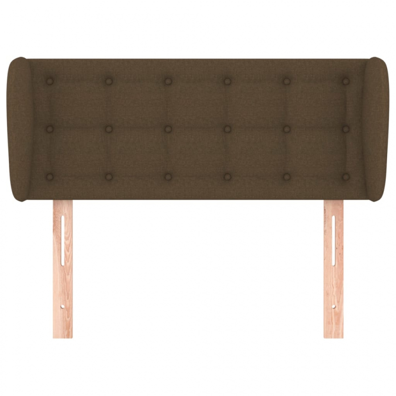 Kopfteil mit Ohren Dunkelbraun 93x23x78/88 cm Stoff