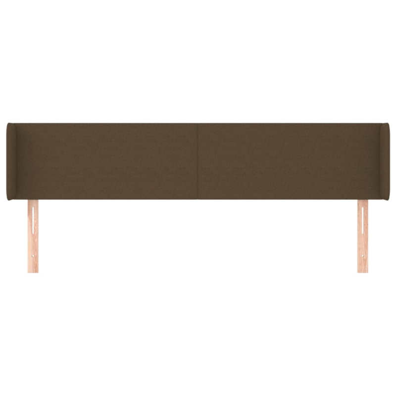 Kopfteil mit Ohren Dunkelbraun 163x16x78/88 cm Stoff