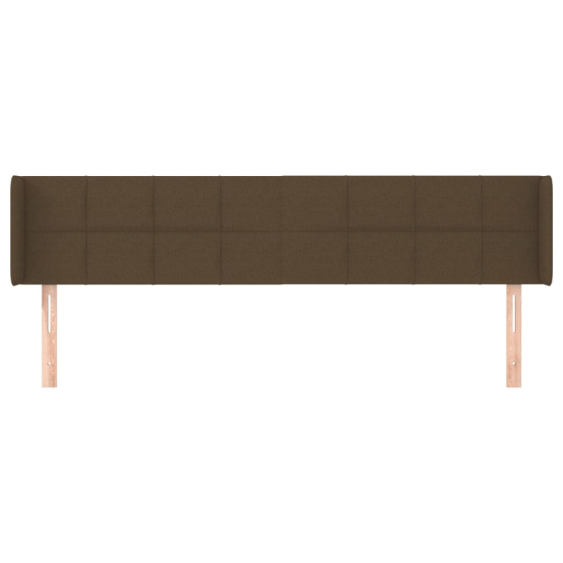 Kopfteil mit Ohren Dunkelbraun 163x16x78/88 cm Stoff