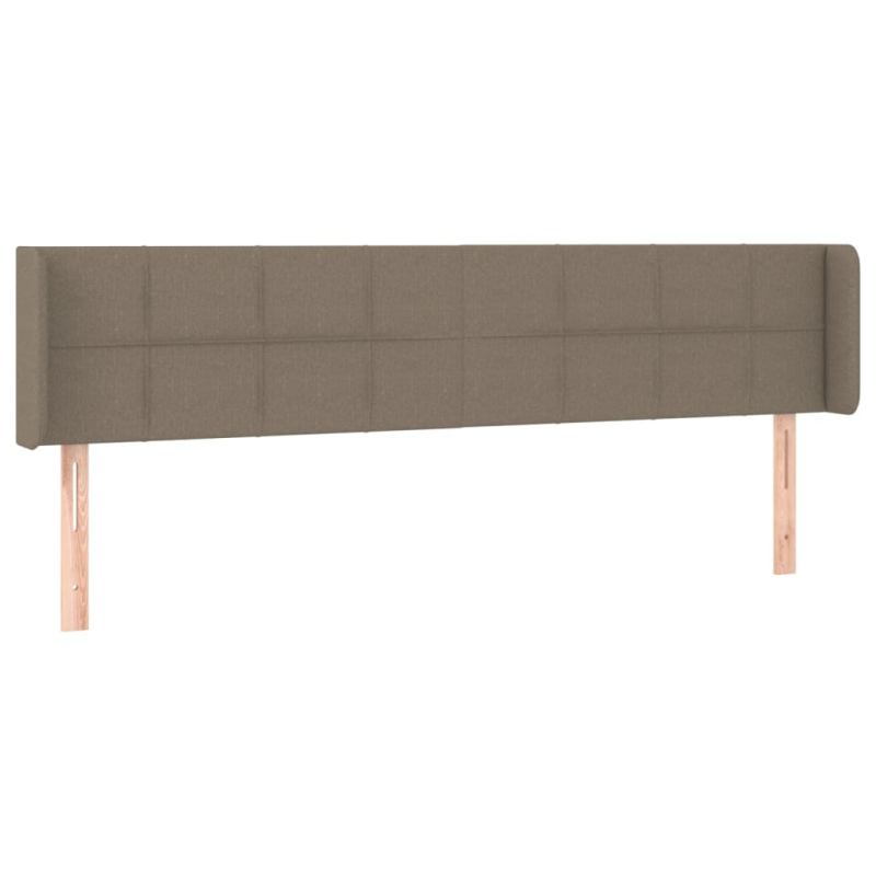 Kopfteil mit Ohren Taupe 203x16x78/88 cm Stoff