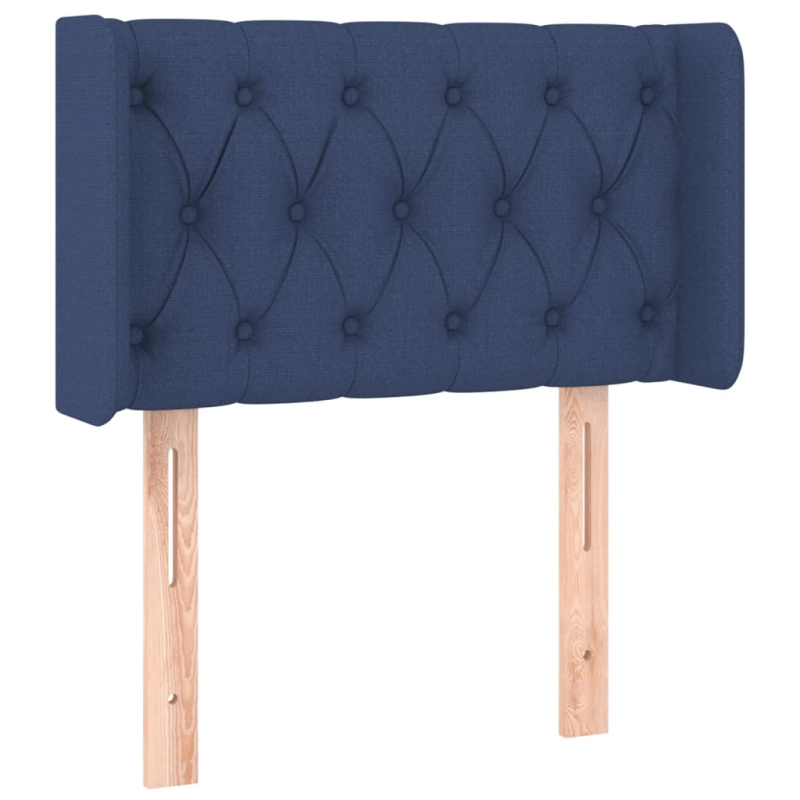 Kopfteil mit Ohren Blau 83x16x78/88 cm Stoff