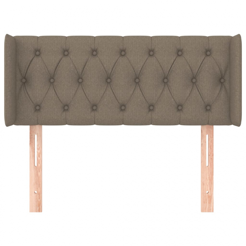 Kopfteil mit Ohren Taupe 103x16x78/88 cm Stoff