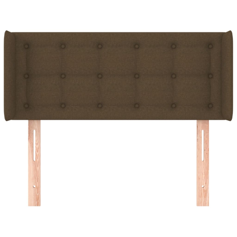 Kopfteil mit Ohren Dunkelbraun 103x16x78/88 cm Stoff