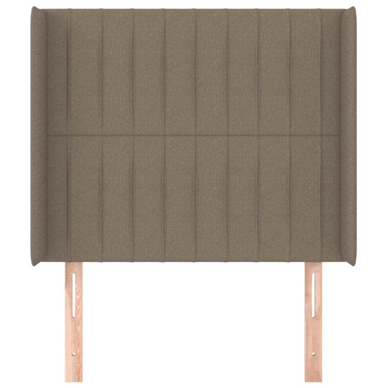 Kopfteil mit Ohren Taupe 103x16x118/128 cm Stoff