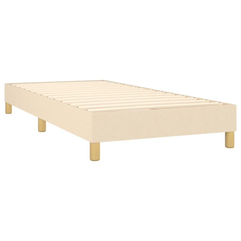 Boxspringbett mit Matratze Creme 80x200 cm Stoff