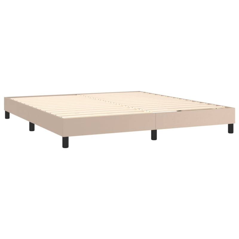 Boxspringbett Matratze Cappuccino-Braun 160x200 cm Kunstleder