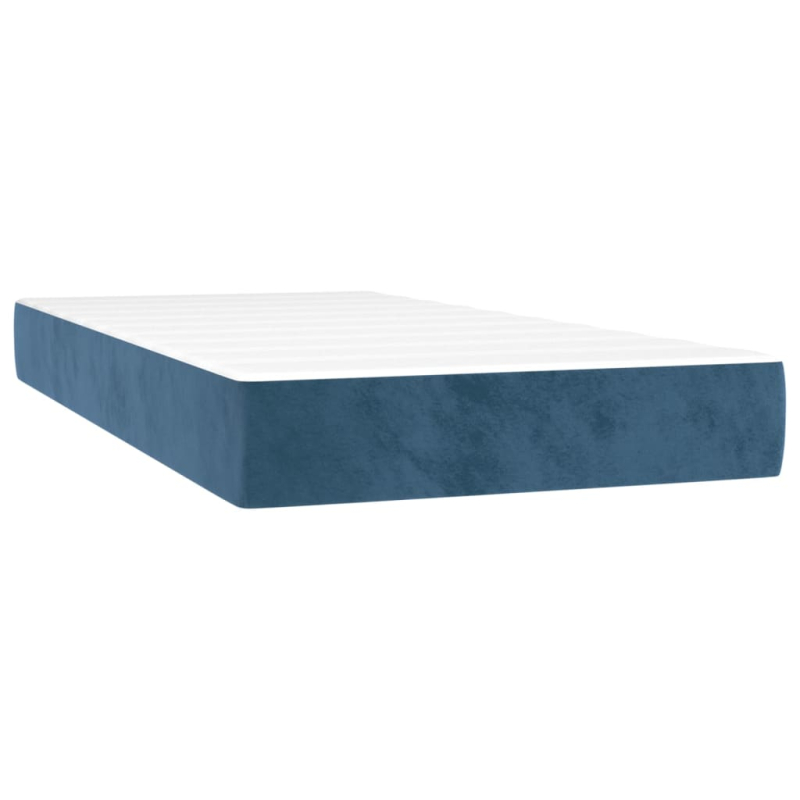 Boxspringbett mit Matratze & LED Dunkelblau 90x190 cm Samt