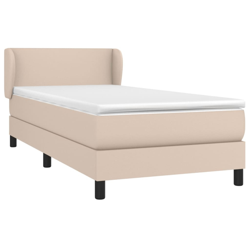 Boxspringbett Matratze Cappuccino-Braun 100x200cm Kunstleder