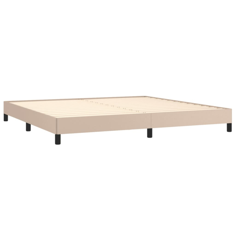 Boxspringbett Matratze Cappuccino-Braun 200x200cm Kunstleder