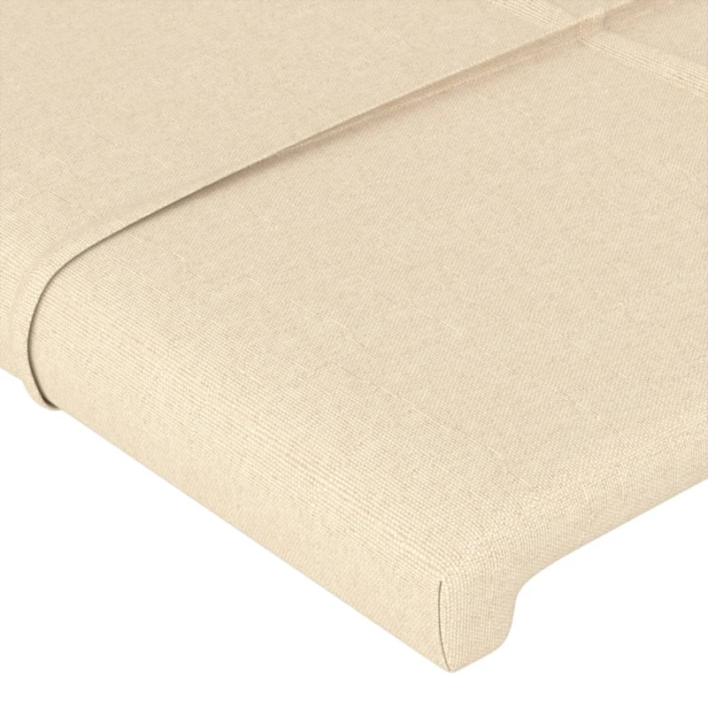 Bettgestell ohne Matratze Creme 200x200 cm Stoff