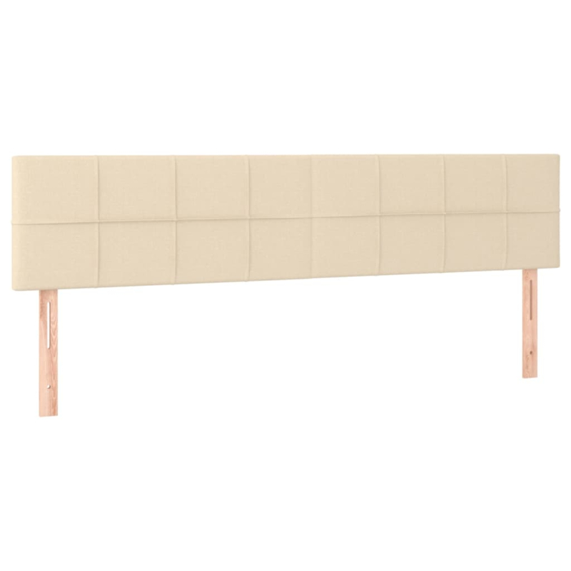 Boxspringbett mit Matratze Creme 200x200 cm Stoff