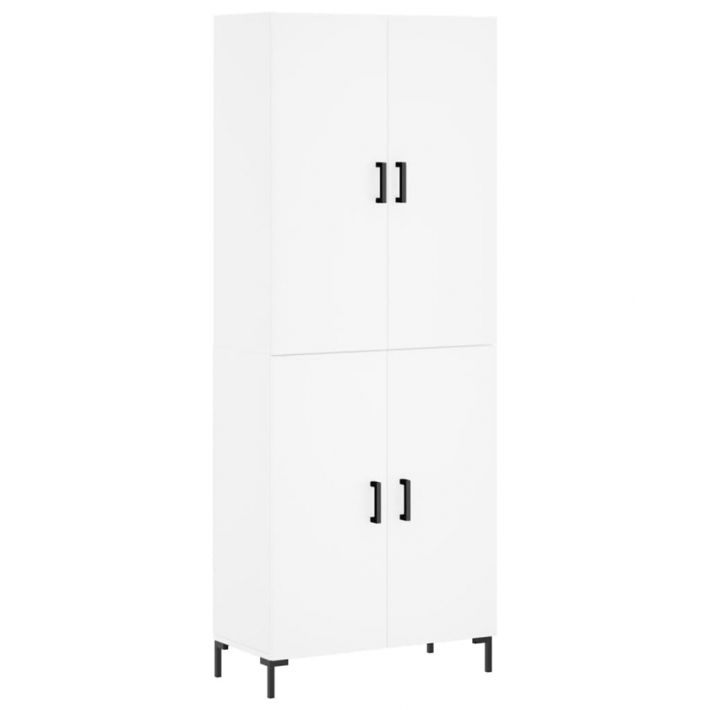 Highboard Weiß 69,5x34x180 cm Holzwerkstoff