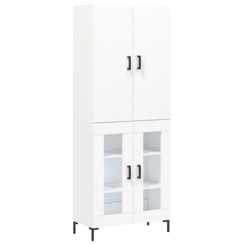 Highboard Weiß 69,5x34x180 cm Holzwerkstoff