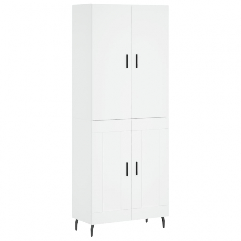 Highboard Weiß 69,5x34x180 cm Holzwerkstoff