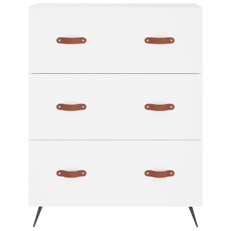 Highboard Weiß 69,5x34x180 cm Holzwerkstoff