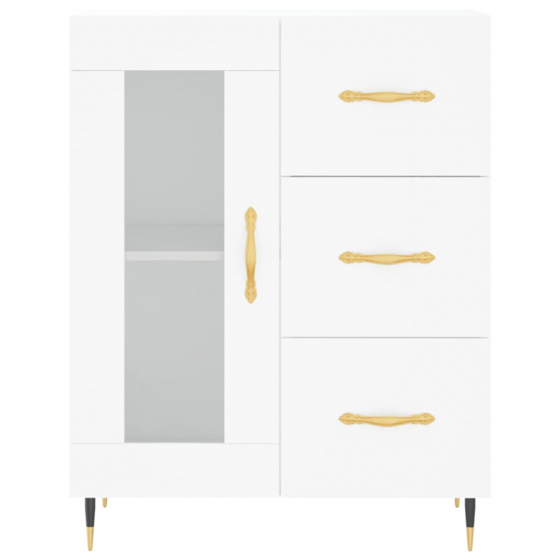 Highboard Weiß 69,5x34x180 cm Holzwerkstoff