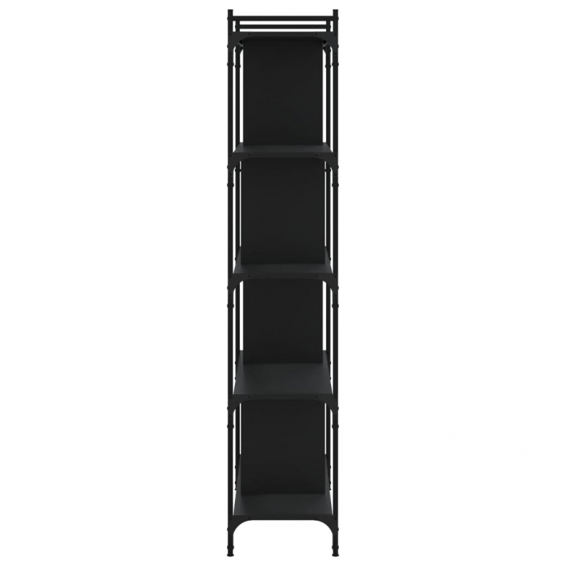 Bücherregal 5 Böden Schwarz 76x32x158 cm Holzwerkstoff