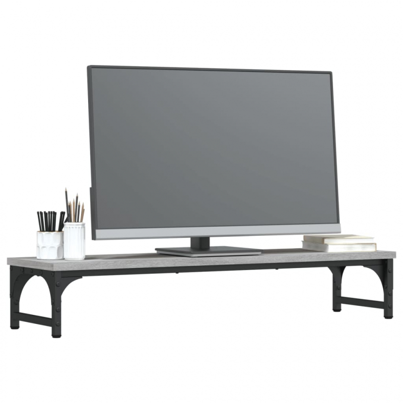 Monitorständer Grau Sonoma 85x23x15,5 cm Holzwerkstoff