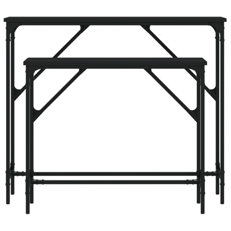Konsolentische 2 Stk. Schwarz Holzwerkstoff