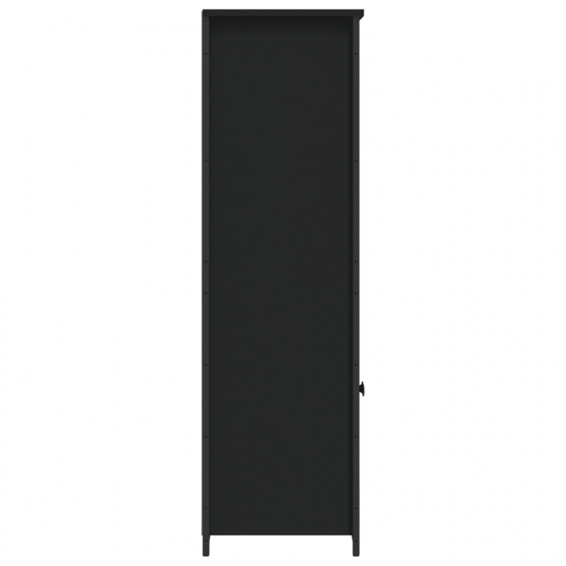 Highboard Schwarz 62x36x121,5 cm Holzwerkstoff