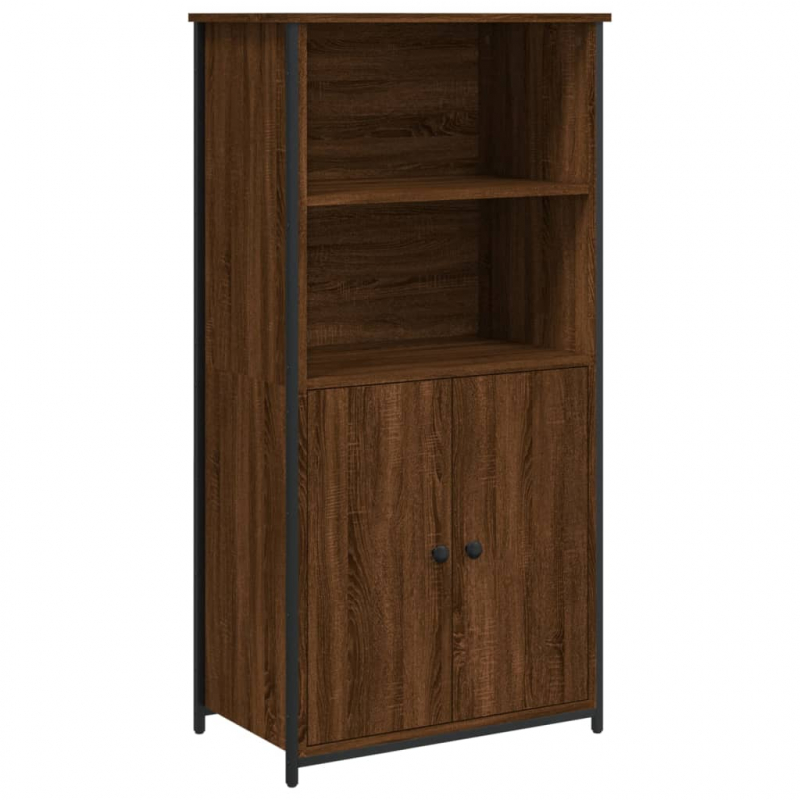 Highboard Braun Eichen-Optik 62x36x121,5 cm Holzwerkstoff