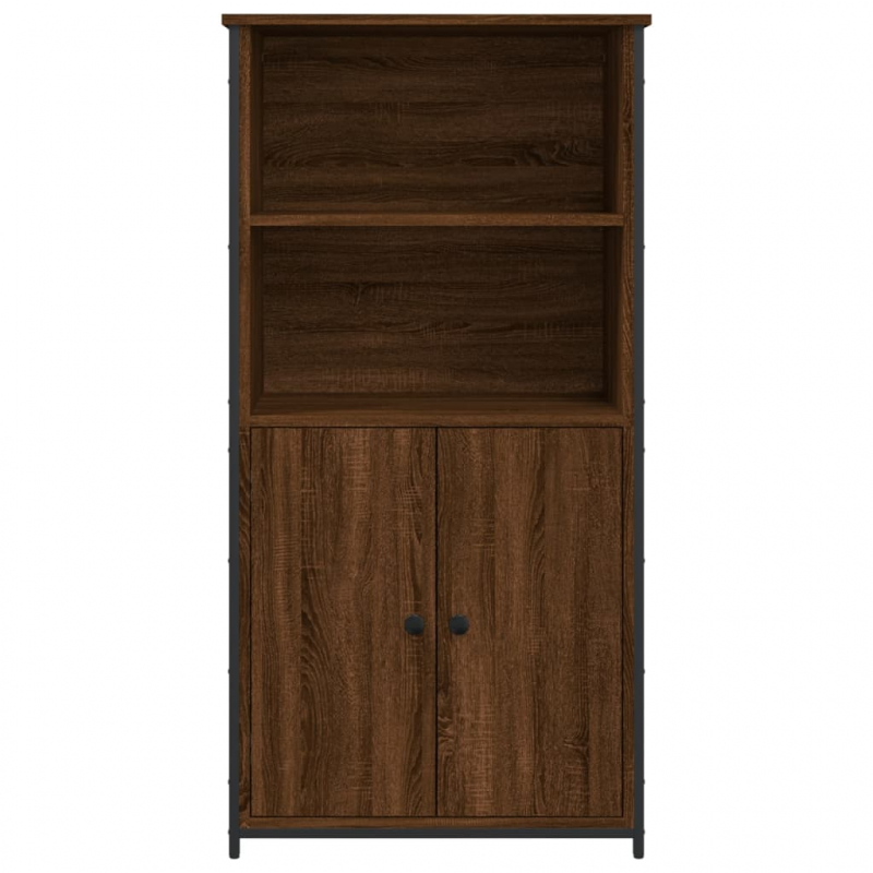 Highboard Braun Eichen-Optik 62x36x121,5 cm Holzwerkstoff