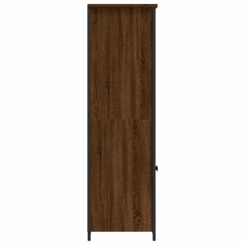 Highboard Braun Eichen-Optik 62x36x121,5 cm Holzwerkstoff