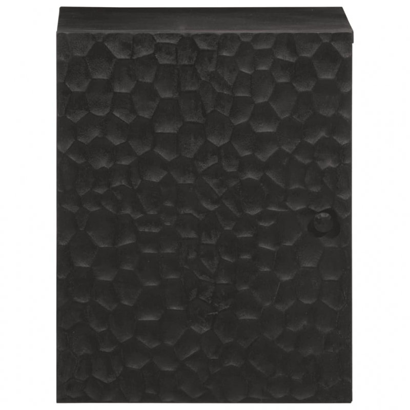 Bad-Wandschrank Schwarz 38x33x48 cm Massivholz Mango