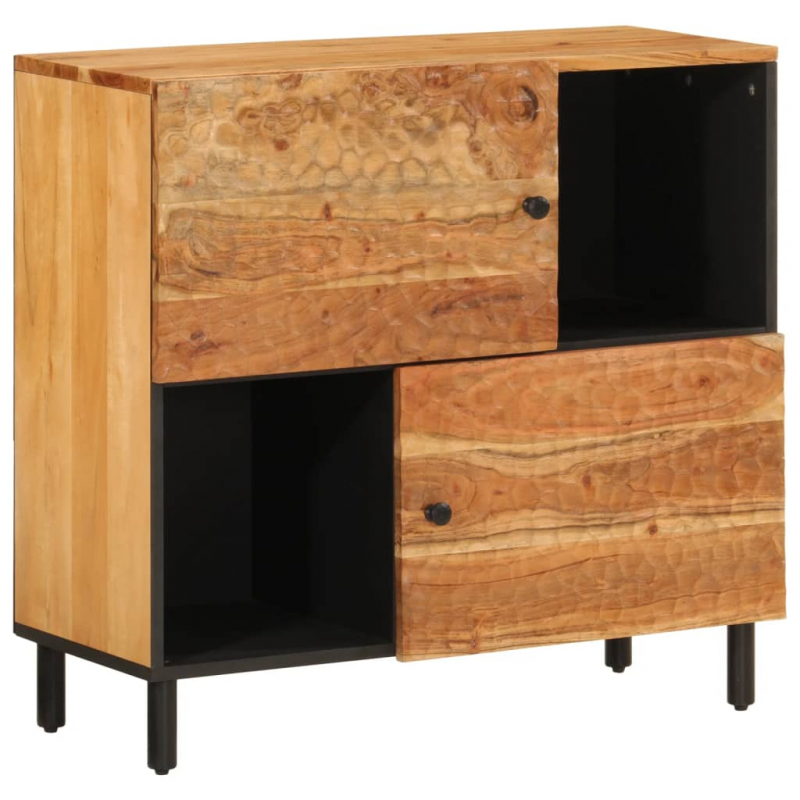 Beistellschrank 80x33x75 cm Massivholz Akazie