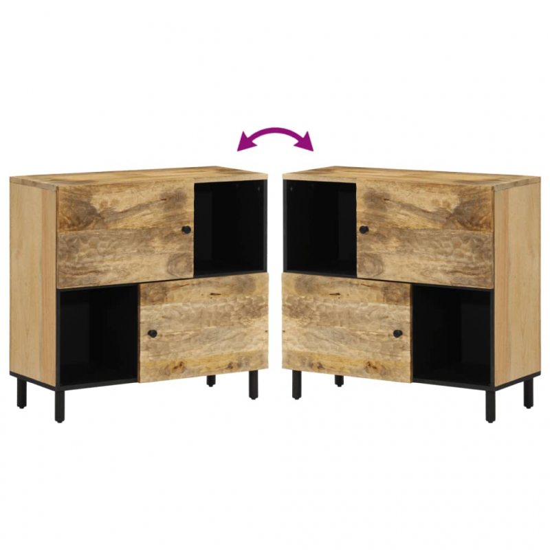 Beistellschrank 80x33x75 cm Massivholz Mango