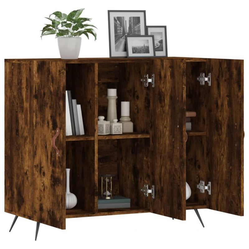 Sideboard Räuchereiche 90x34x80 cm Holzwerkstoff