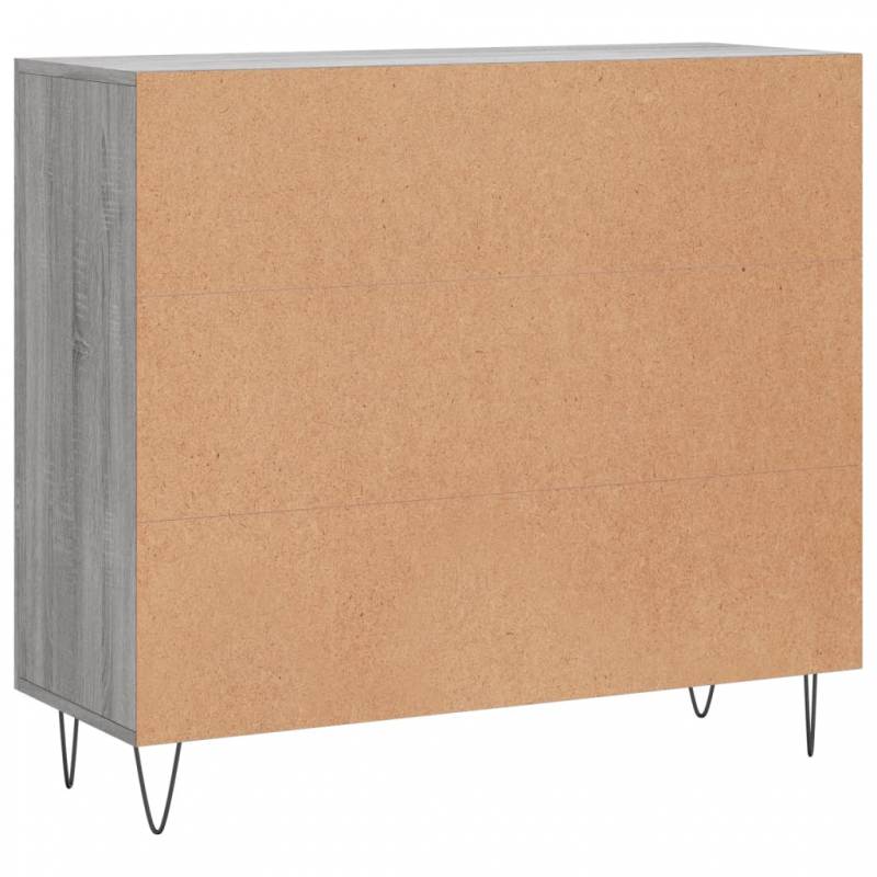 Sideboard Grau Sonoma 90x34x80 cm Holzwerkstoff