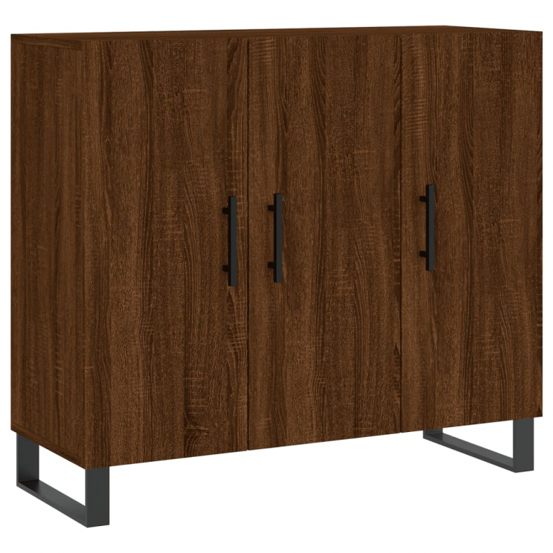 Sideboard Braun Eichen-Optik 90x34x80 cm Holzwerkstoff
