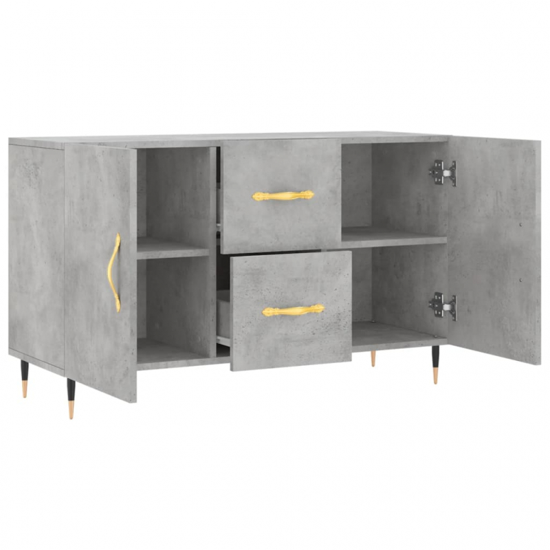 Sideboard Betongrau 100x36x60 cm Holzwerkstoff