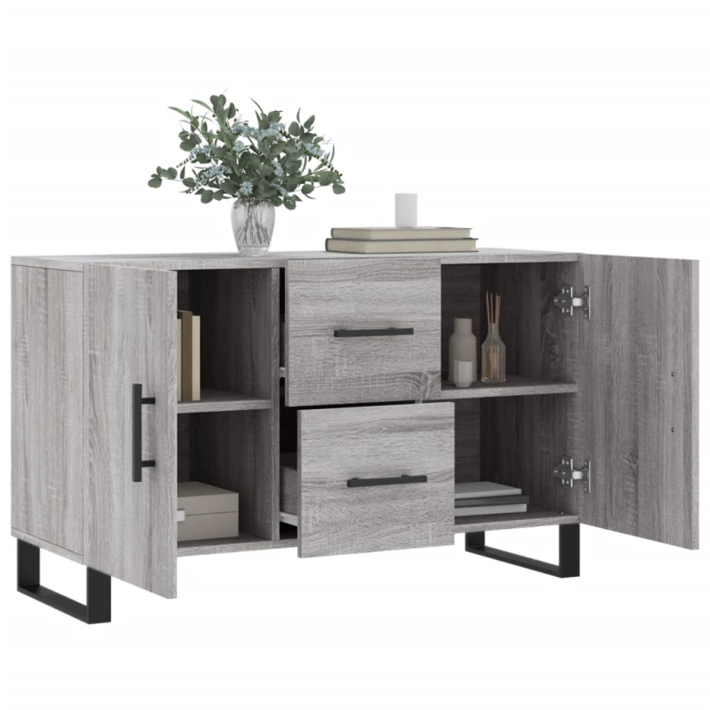 Sideboard Grau Sonoma 100x36x60 cm Holzwerkstoff