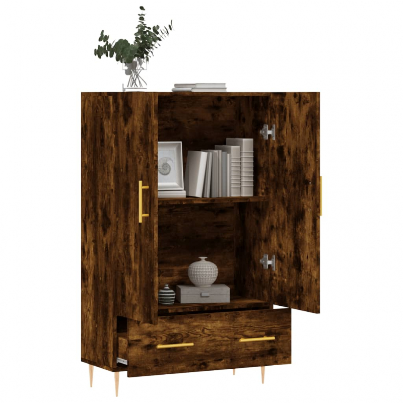 Highboard Räuchereiche 69,5x31x115 cm Holzwerkstoff