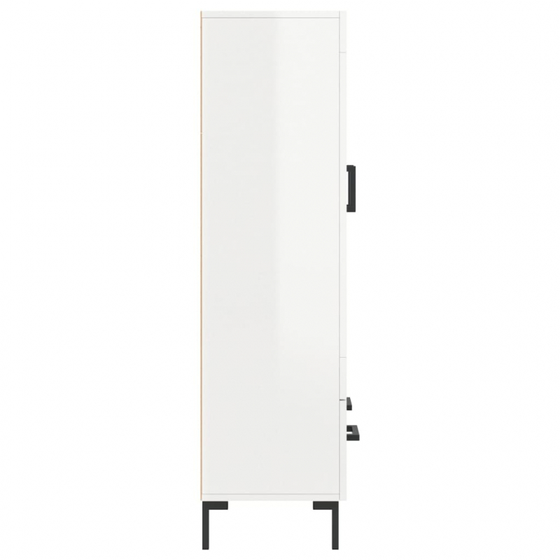 Highboard Hochglanz-Weiß 69,5x31x115 cm Holzwerkstoff