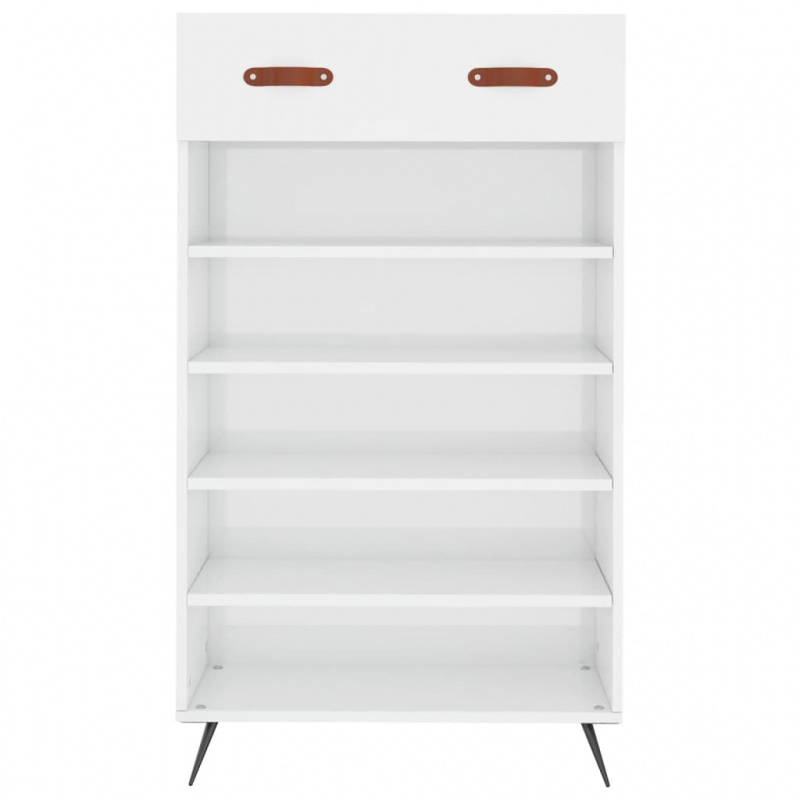 Schuhschrank Hochglanz-Weiß 60x35x105 cm Holzwerkstoff