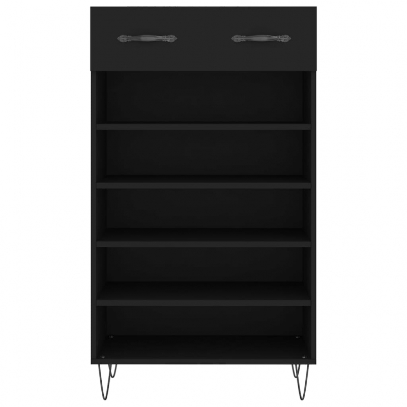 Schuhschrank Schwarz 60x35x105 cm Holzwerkstoff