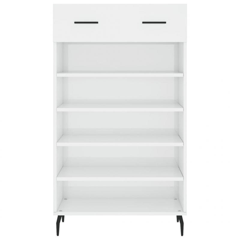 Schuhschrank Hochglanz-Weiß 60x35x105 cm Holzwerkstoff