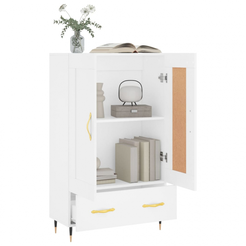 Highboard Weiß 69,5x31x115 cm Holzwerkstoff