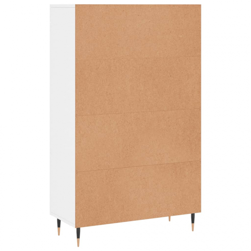 Highboard Hochglanz-Weiß 69,5x31x115 cm Holzwerkstoff