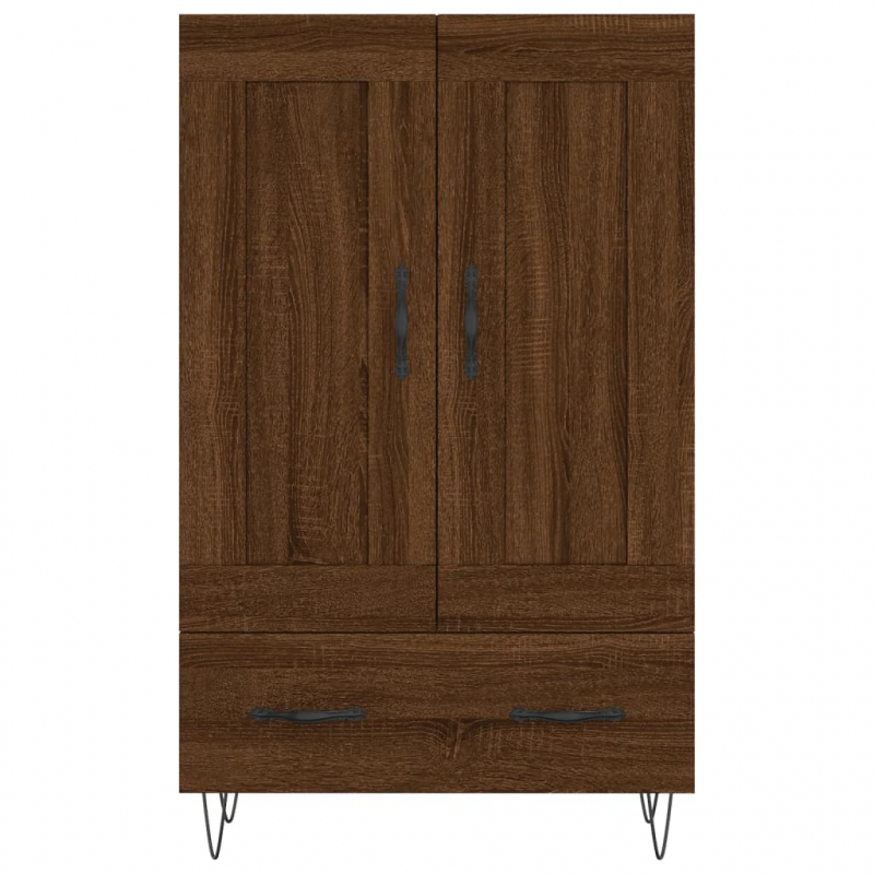 Highboard Braun Eichen-Optik 69,5x31x115 cm Holzwerkstoff
