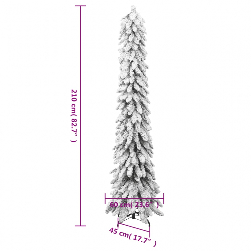 Künstlicher Weihnachtsbaum Beleuchtung & Schnee 130 LEDs 210 cm