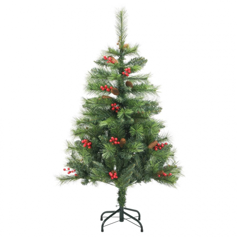 Künstlicher Weihnachtsbaum Klappbar mit Zapfen & Beeren 150 cm