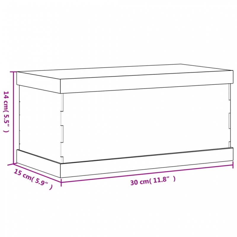 Vitrine Transparent 30x15x14 cm Acryl