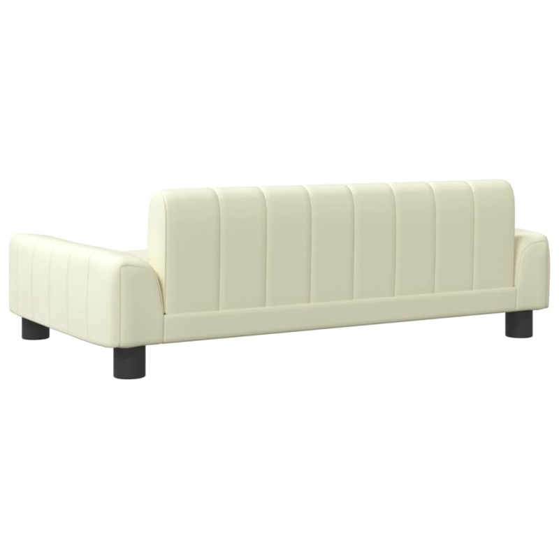 Kindersofa Creme 90x53x30 cm Kunstleder