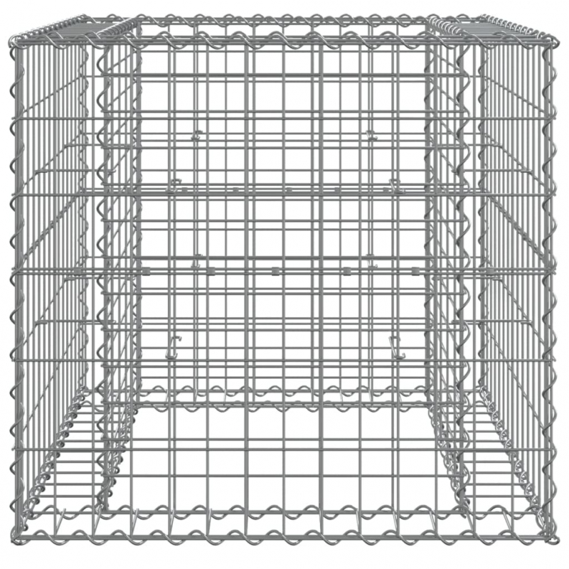 Gabionenkorb Silbern 70x70x65 cm Verzinktes Eisen