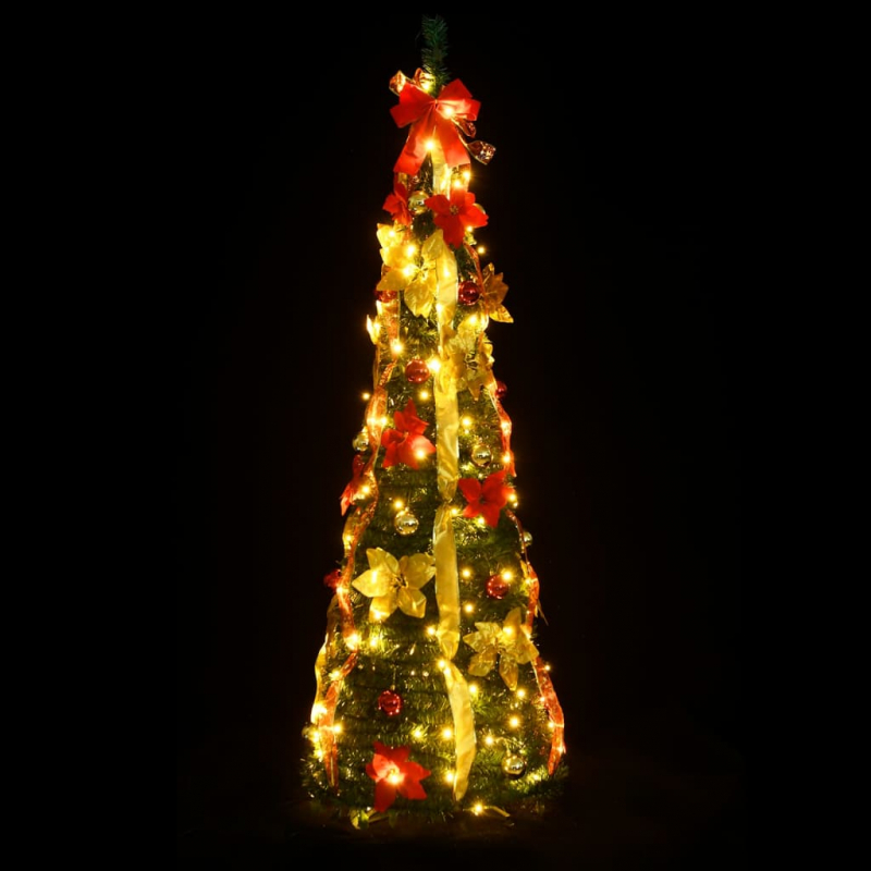 Pop-Up-Weihnachtsbaum Künstlich 100 LEDs Grün 150 cm